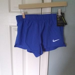 Nike running track shorts mens small royal blue